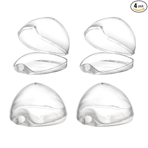 Accmor Pacifier Case, Pacifier Holder Case, Pacifier Container for Travel, BPA Free, Transparent, 4 Pack