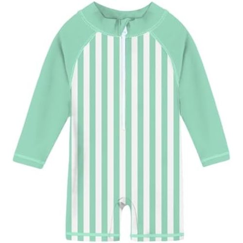 uideazone Baby Toddler Boys Zipper Rash Guard Swimsuit UPF 50+ One Piece Beach Swimwear Bathing Suits 3-36 Months