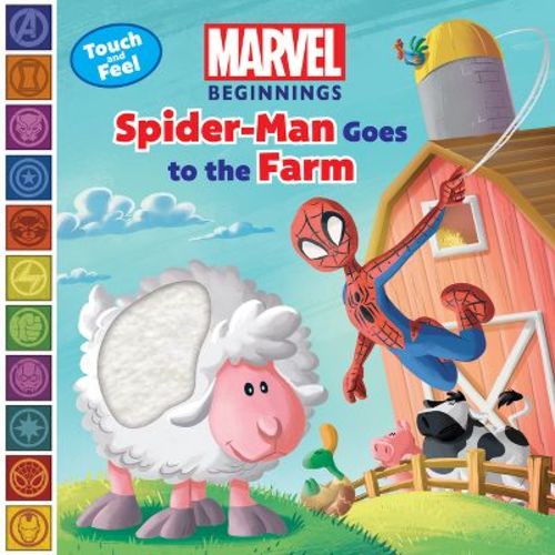 Marvel Beginnings: Spider Man Goes to the Farm - by Steve Behling (Board Book)