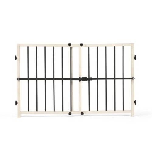 Regalo Metal and Wood Adjustable Gate - Beige