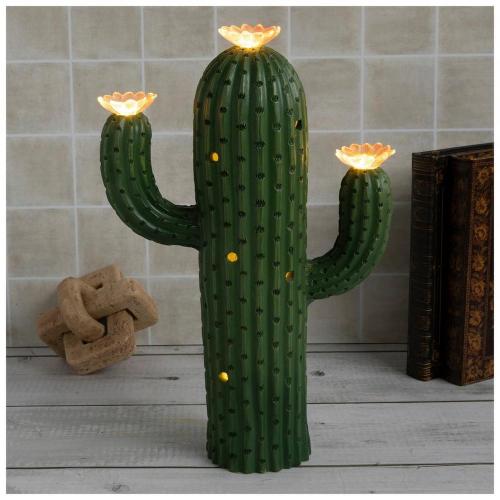 Light Up Cactus Figurine