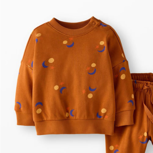 Baby Oversized French Terry Sweatshirt & Sweatpants Set | Hanna Andersson