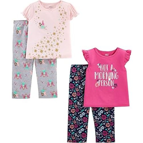 Simple Joys by Carter's girls 4-piece Polyester Pajama Set