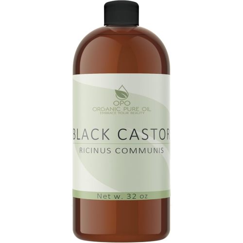 Jamaican Black Castor Oil - 32 OZ Pure, Cold Pressed, Filtered Hexane & Chemical Free, PBA-Free Plastic Caster - Hair Growth, Body, Skin - Brows, Lashes