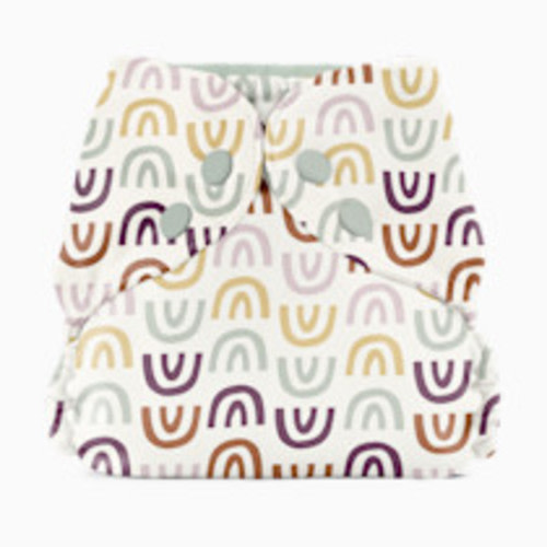 Esembly Recycled Diaper Cover (Outer) + Swim Diaper - Rainbow, Size 2 (18-35 Lbs)