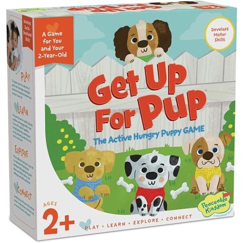 Peaceable Kingdom Get Up for Pup Skills Builder Game for Toddlers