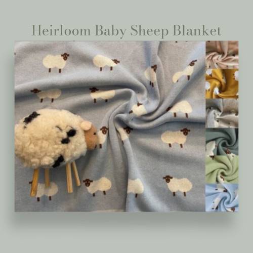 SHEEP LAMB baby BLANKET, lamb heirloom blanket and cozy soft blanket, luxurious baby shower gift