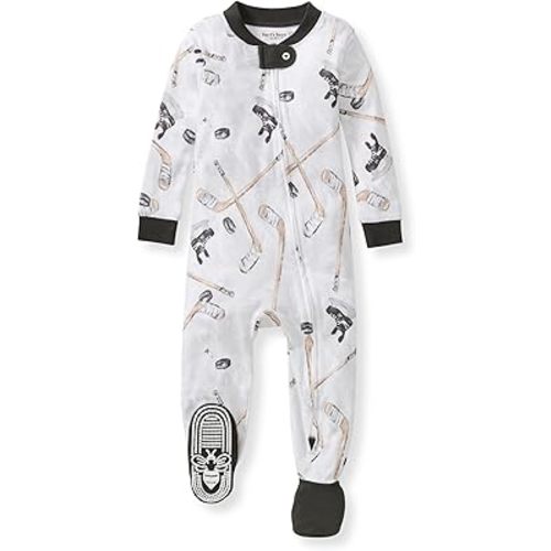 Burt's Bees Baby baby-boys Sleeper Pjs, 100% Organic Cotton, One-piece Footie, Zip Up Jumpsuit, Snug Fit Pajamas