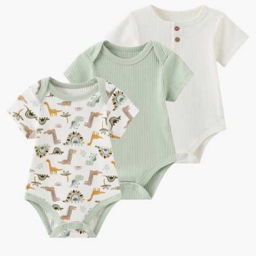 Baby Bodysuit Boy Girl Clothes Soft Newborn Infant Outfit Short Sleeve Romper