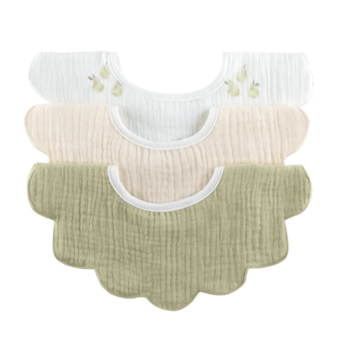 Soft Spot - Garden petal bibs in organic cotton - Set of 3 - Garden | Smallable