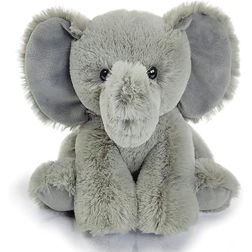Elephant Stuffed Animal Toys, 8.5 Inch Soft and Cuddly Elephant Plush Animals Toy, Cute and Realistic Animals Gifts for Boys and Girls Toy for Toddlers 1-3