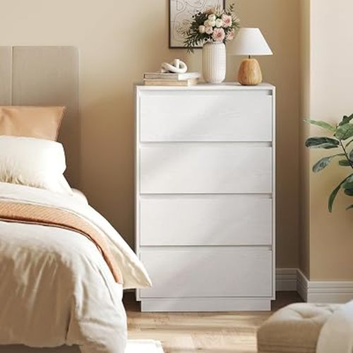 VASAGLE 4-Drawer Dresser, Chest of Drawers, 23.6 x 15.7 x 38.3 Inches