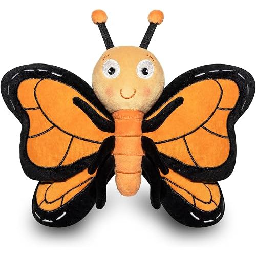 Pebbles Butterfly Stuffed Animal Plush and Interactive Toy with Cute, Flappable Wings (12 inches)