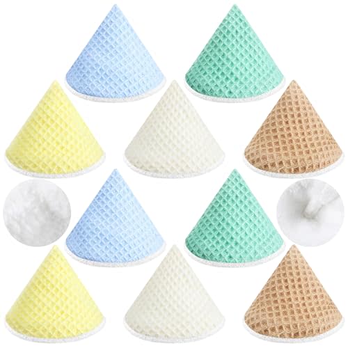 Timgle 10 Pcs Coral Velvet Pee Covers Baby Boy, Strong Water Absorption Pee Shield for Baby Boy, Reusable Diaper Changing Accessory for Boys Newborn Gift(Waffle)