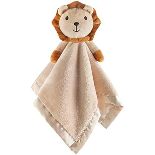 Pro Goleem Lion Security Blanket, Soft Lovey Unisex Lovie Baby Gift for Newborn Boys and Girls Snuggle Toy Stuffed Animal 16 Inch