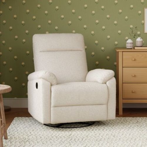 daVinci Suzy Recliner and Swivel Glider - Cozy Cream Boucle