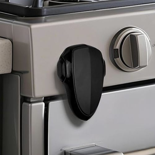 GXXFXT Child Proof Oven Lock Baby Safety Oven Door Lock for Toddlers no Tools Need or Drill Easy to Install (Black)