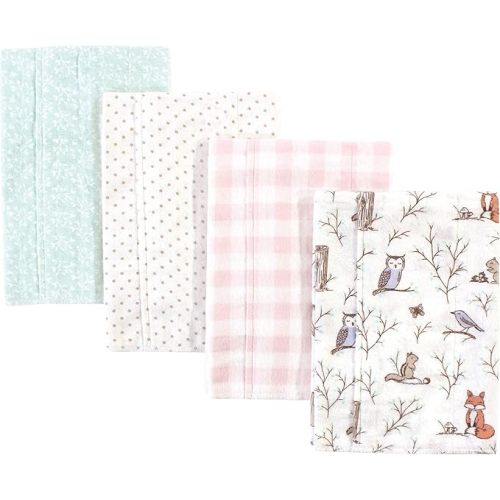 Hudson Baby Unisex Baby Cotton Flannel Burp Cloths, Enchanted Forest, One Size
