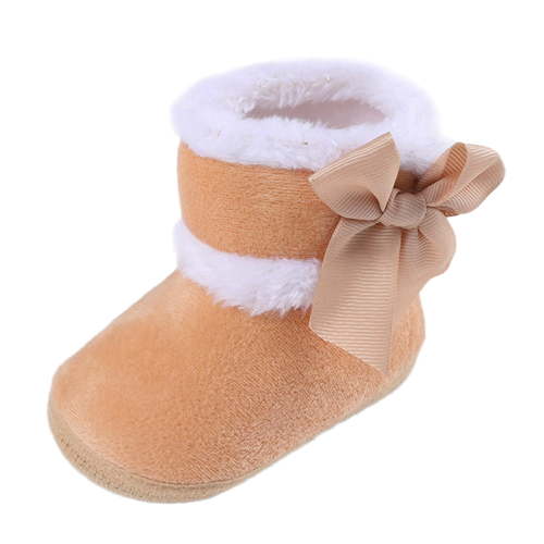 MEZZALL Baby Girls Boys Warm Shoes Soft Booties Soft Comfortable Boots Warming And Fashion Snow Boots Lovely Footwear, Khaki, 0-6 Months