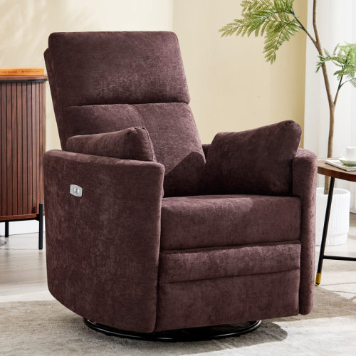 Ebern Designs Ultimate Comfort Luxurious Power Recliner: Adjustable Pillows And Swivel Rocker Desig & Reviews | Wayfair
