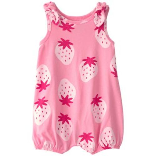 Baby Girls' Strawberry Sleeveless Romper