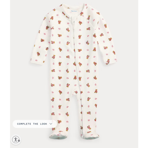 Polo Bear Cotton Footed Coverall