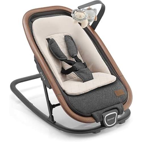 Amazon.com: Gromast 2-in-1 Baby Bouncer Seat for Infants, Portable Baby Rocker with 3 Adjustable Backrest Positions & Travel Bag - Dark Gray