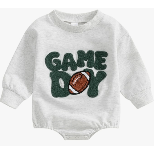 VISGOGO Newborn Infant Baby Boy Girls Oversized Romper Little Dude Sweater Onesie Coming Home Outfit Neutral Clothes
