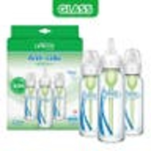 Dr. Brown's Anti-Colic Narrow Baby Bottles - 8 fl oz/3pk: Level 1 Slow Flow, BPA-Free, Silicone Nipple