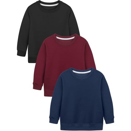 3 Pack Baby and Toddler Boys Crewneck