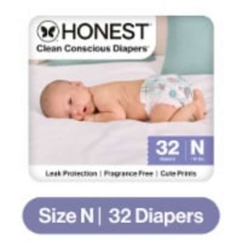 The Honest Company Hypoallergenic Above It All Size Newborn Clean Conscious Diapers® (<10 lbs), 32 count