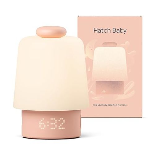 Hatch Baby Sound Machine, Night Light | Hatch Baby Model | Sleep Support | Registry Essential, Routine Builder, Time-to-Rise Alarm Clock, White Noise, Nursery Stories, Toddler Kids (Wi-Fi), Peach