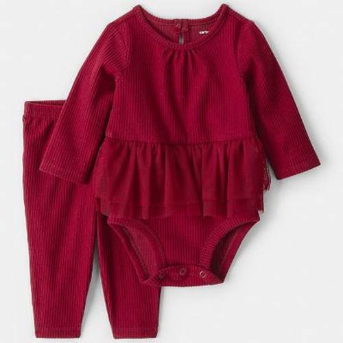 Baby Girl Carter's 2-pc. Peplum Tulle Bodysuit & Pant Set