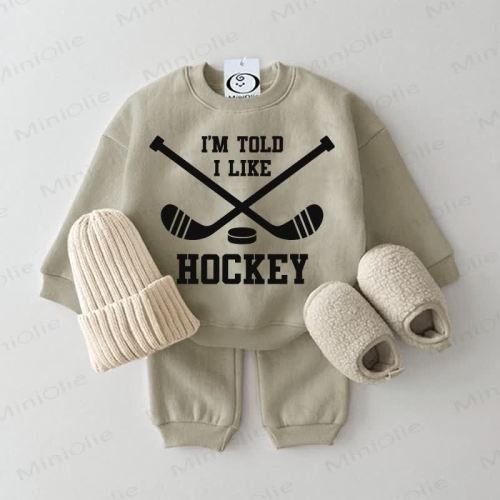 I'M TOLD I LIKE HOCKEY Baby Sweatsuit 2-piece Set