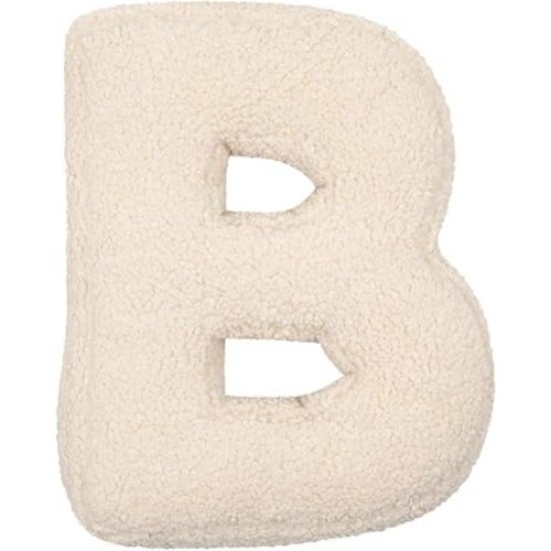 Letter Pillow English Letter Plush Pillow Cozy Lambswool Initial Throw Pillow Alphabets Letter Decorative Cushion Comforting Huggable Stuffed Cushion for Bedroom Sofa（15.7 * 13.8 * 3.9 in）