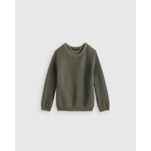 100% Organic Cotton Fisherman Tunic Sweater in Agave