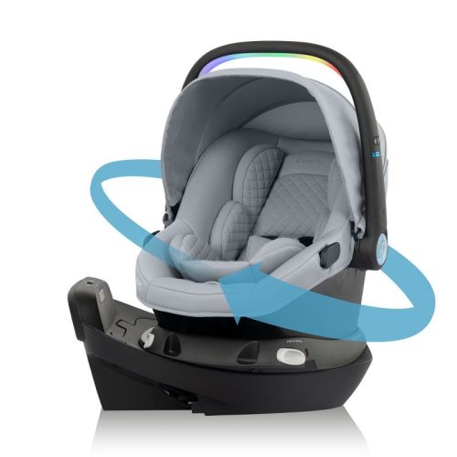 Evenflo Revolve 180 LiteMax NXT Rotating Infant Car Seat with Sensory Soothe - Quartz Gray