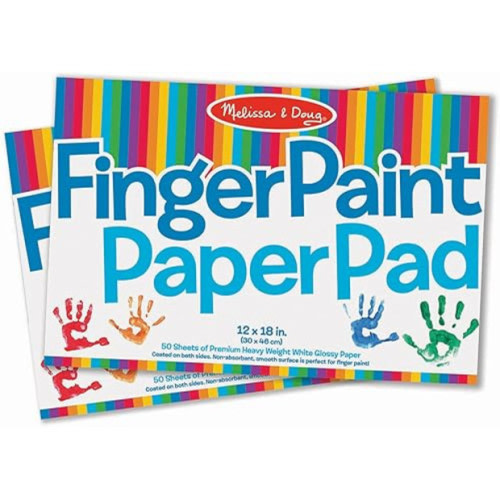 Melissa & Doug Finger Paint Paper Pad (12 x 18 inches) - 50 Sheets, 2-Pack