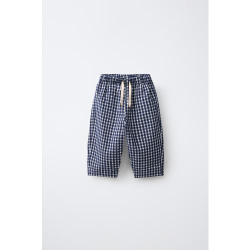 GINGHAM BAGGY PANTS