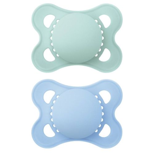 MAM Matte Original Unprinted Pacifier 0-6 Months - Boy - 2pc