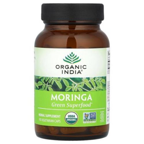 Organic India Moringa, 90 Vegetarian Caps (350 mg per Capsule)