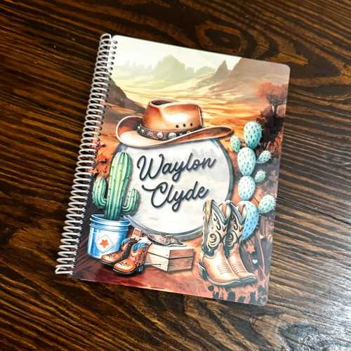 Handcrafted Baby Book | Boy's Baby Book | WESTERN COWBOY