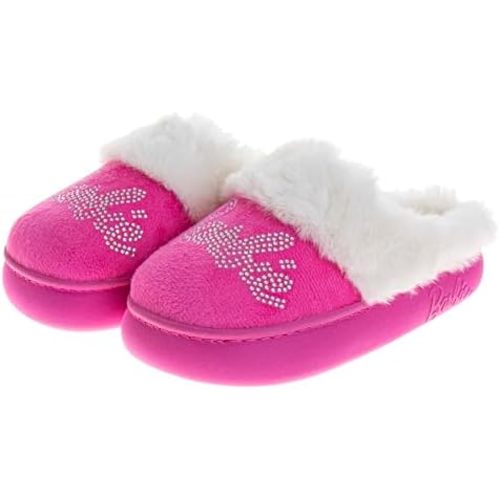 Josmo Barbie Slippers Sandal House Shoes for Women - NonSlip Comfy Plush Soft Fluffy Warm (Sizes 5-10 Adults)
