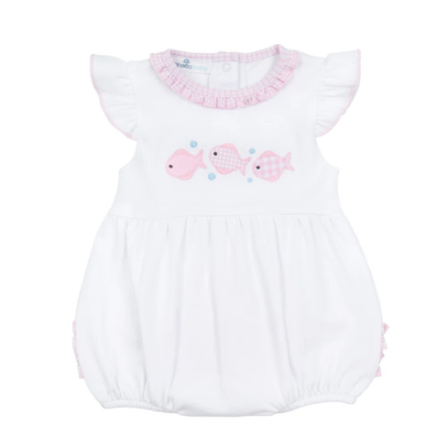 Baby Fish Applique Bubble - Pink