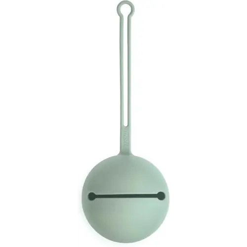 mushie Silicone Pacifier Holder Case (Cambridge Blue)