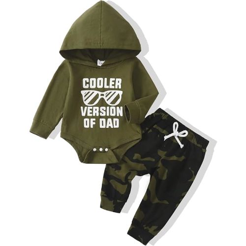 NZRVAWS Baby Boy Clothes Newborn Boy Outfit 0 3 6 12 18 Months Toddler Hoodie Romper Long Pant Infant Clothing