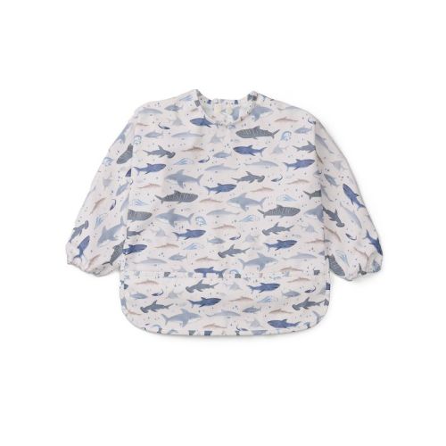 Loulou Lollipop Long Sleeve Bib - Shark