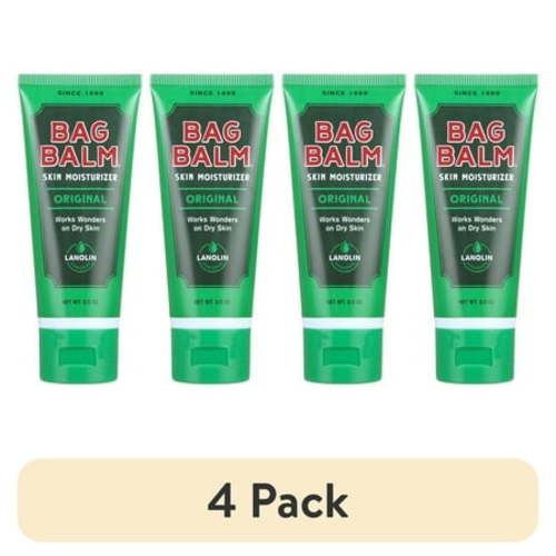 (4 pack) Vermont’s Original Bag Balm, Skin Moisturizer for Dry Skin, 2oz Tube