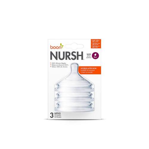 Boon Nursh 3-Pack Silicone Baby Bottle Nipples