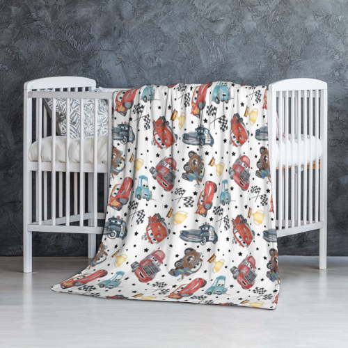 Cars Lightning Mcqueen Blanket for Couch Bed Comfy Throw Blankets for Travel Camping, Thick 32x48 in for Big Puppy/Baby